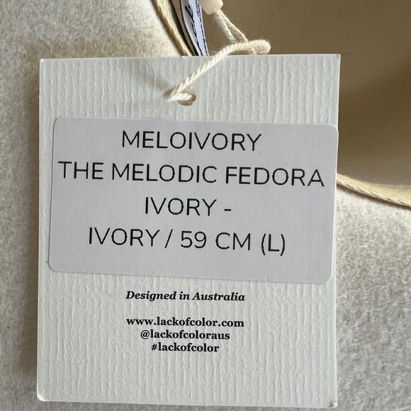 Lack of color The Melodic Fedora Ivory NWT - Picture 8 of 9